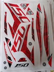 tem rời ex 150 y15zr đỏ đá dán xe trắng