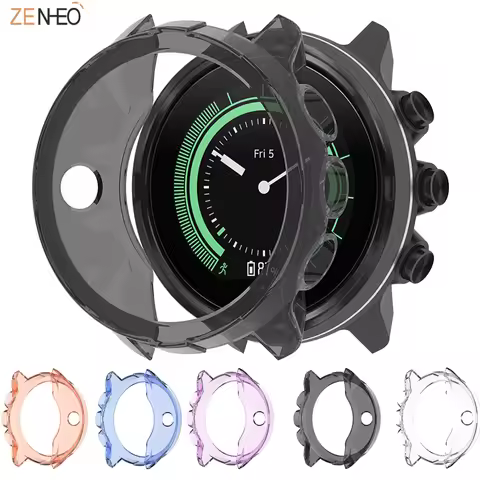 TPU Case Cover Elegant Watch Soft Comfortable Durable Shell Protector Element for Suunto 9/ 9 Baro/ 
