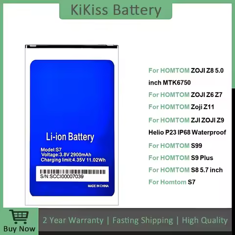 Battery For HOMTOM ZOJI Z8 5.0 inch MTK6750 Z6 Z11 Z9 S99 S9 Plus S8 5.7 inch S7 S16 S12 P30 Pro HT8