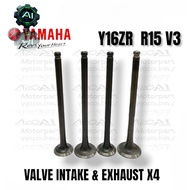 4PC YAMAHA Y16 Y16ZR R15 V3 VALVE SET X4 VALVE INTAKE VALVE EXHAUST VALVE IN VALVE EX IN / EX