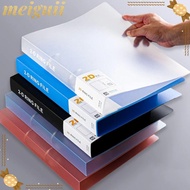 MEIGUII Transparent Folder, Plastic 2 Holes Binder File Folder, D-shaped Office Document Lever Arch 