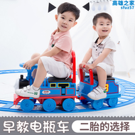 【好康】兒童電動小火車可坐人寶寶軌道車童車男女孩音樂玩具火車頭斯納恩