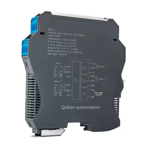 PT100 pt1000 Temperature Transmitter 4-20mA RTD temperature Module Signal Converter DIN rail mounted
