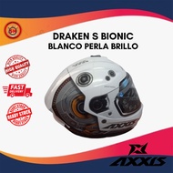 Helmet Axxis Draken S Bionic Blanco Perla Helmet (READY STOCK) Helmet Full Face Axxis
