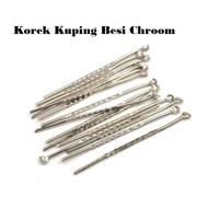 SMALL IRON EAR CHOPS / EAR CLEANING TOOLS / CHROOM IRON EAR CHOPS