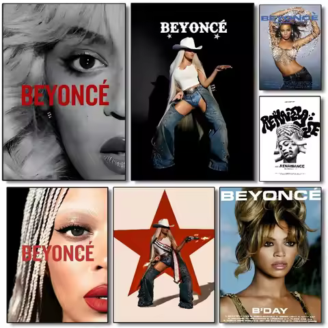 B-Beyonce Cowboy Carter Singer Poster HD art sticky wall waterproof home living room bedroom bar aes