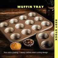 Muffin Tray Mini Cupcake Non Stick Bakeware Carbon Steel Baking Tray Acuan Kek Cookies Pan