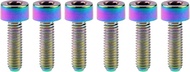 Wanyifa Titanium Bolt M3 x 6 8 10 12 15 18mm Hexagon Square Head Screws Pack of 6 (Rainbow, M3x12mm)