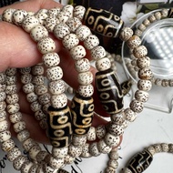 Star Moon Bodhi Root+Dzi Beads Bracelet 6.6mm 16cm ️ Root Day Gift Collection Agate With Eye