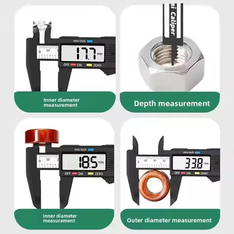 Lightweight Durabled Large LCD Screen Digital Versatile High-Precision Digital Caliper 3-in-1 Tool D