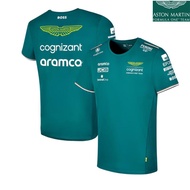 2023 Newest Aston Martin Aramco Cognizant Team F1 Jersey + F1 Racing Suit + Unisex Summer Short Slee