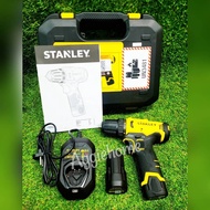 STANLEY สว่านไขควงไร้สาย รุ่น SCD10D2K-B1 12V ขนาด 10MM. (แบต 2ก้อน+แท่นชาร์จ+กล่องพลาสติก) DRILL DRIVER ไฟLED เจาะไม้ เจาะเหล็ก สว่าน ไร้สาย เครื่องเจาะ เครื่องมือช่าง จัดส่ง KERRY