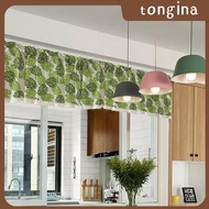 Tongina Cafe ผ้าม่านหน้าต่างชั้นผ้าม่านสำหรับห้องครัวกึ่งเลี่ยง74x61cm ป่านางฟ้า
