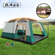 TheBags 8-12 Person Large Camping Tent Waterproof Outdoor Camping Tent With 2 Bedroom Compartment
