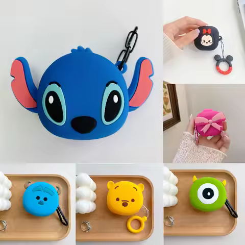 DIY Cartoon Stitch Earphone Cover for Samsung Galaxy Buds FE Live / Buds Pro / Buds 2 / Buds2 Pro He