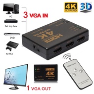 [Support PS4/PS5] 3 Ports 4K HDMl Switch Selector Switcher Splitter Hub with Remote Control 3in1