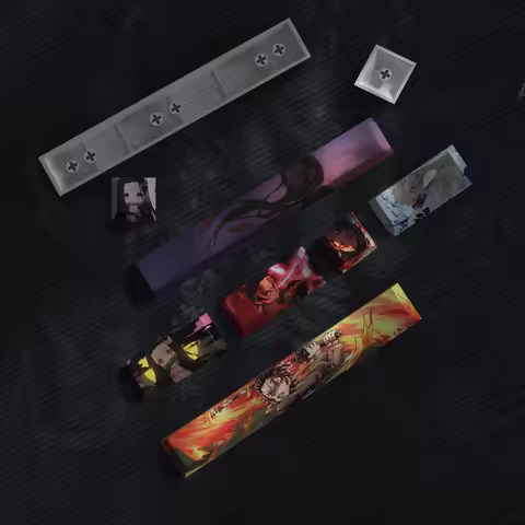 3 Keys/set Kamado Nezuko Keycaps ESC 2.25U Enter 6.25U Spacebar MX Switch Key Cap Cherry Profile Ani