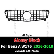GT ชุดตะแกรงกันชนหน้ากระจังติดเพชรสำหรับรถ Mercedes-W176 Benz 2014 2015 2016 2017 2018 A45 A200 A260