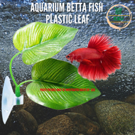 AQUARIUM Artificial Plastic Plant Leaf Betta Hammock Fish Rest Bed Tropical Aquariums Decoration Accessories