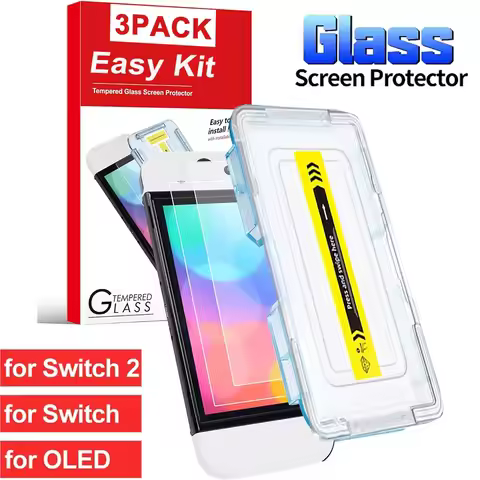 For Nintendo Switch 2/Switch Oled/Switch Easy Installation Screen Protector HD Tempered Glass Protec