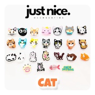 🇲🇾 Just Nice CharmPop 😺🐈🐈‍⬛ Cute Big Head Cat Shoe Pin Button Charm for croc bag & skecher shoes ani