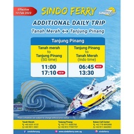 Tanjung Pinang Ferry Ticket from Tanah Merah by Sindo Ferry