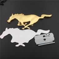 Gold Car Front Grille Emblem for Mustang Logo Auto Metal Body Rear Trunk Emblem for Ford Mustang Foc