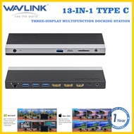 Wavlink USB C Triple Multifunction Docking Station Plug-and-Play 13-in-1 Laptop Docking Station for 