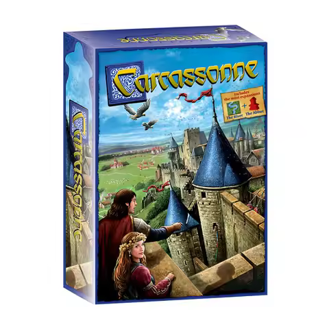 Carcassonne Classic Board Game for Family Party 2 5 Players Fun Tile Placement Strategy Game Best Gi