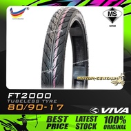 TAYAR VIVA TUBELESS TYRE FT2000 80/90-17