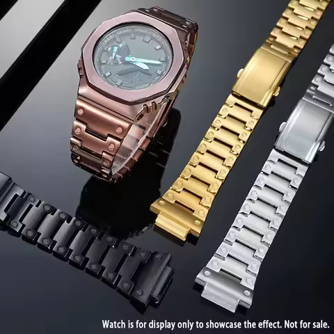 Stainless Steel Watchband for casio gshock GBM-2100 GM 2100 GM-2100 coffee colour man watch band sol