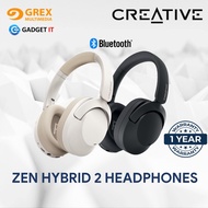 CREATIVE ZEN HYBRID 2 - WIRELESS BLUETOOTH ACTIVE NOISE CANCELLING HEADPHONE WITH MIC ( CREAM / BLAC