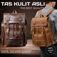 AENY Men's Backpack Large Capacity Genuine Leather Men's Backpack Backpack For Travel