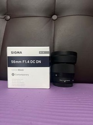 完美無瑕 全套有盒  Sigma 56 56mm F1.4 Fujifilm FX XF Mount