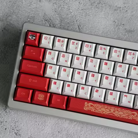 lion dance Keycaps KCA Profile PBT Dye Sublimation Mechanical Keyboard Keycap For MX Switch ISo Ente