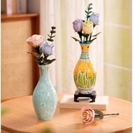 Robotime 3D Puzzle 3D Flower Puzzle Vase Emerald Garden+Sunset Mosaic for Girls Beautiful Home Decor