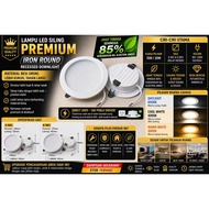 Iron Round LED Recessed Downlight - 15W/20W Lampu Led Siling Ceiling Light Downlight 4 Inch 6 Inch D
