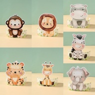 7pcs/set Cartoon Lions Paper Hat Safari Theme Party Decorations Jungle Safari Party Hat for Baby Boy