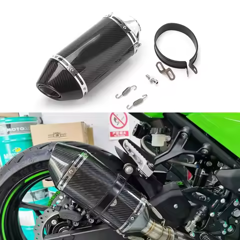 51mm Motorcycle Exhaust M4 Muffler 300CC 600CC 1000CC Carbon Fiber Escape Moto Pipe For Honda R3 R6 