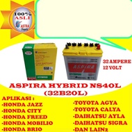 AKI NS40L Hybrid Aspira,Accu mobil calya,sigra,karimun ,mobilio brio