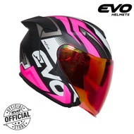 EVO RX-5 Nexus Half Face Dual Visor Helmet With Free Clear Lens