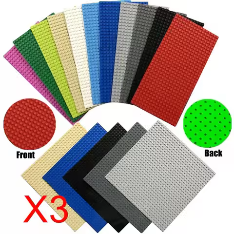 3PCS Block Baseplate 32x32 16x32 Dots Plastic Base 10 in Plates Compatible MOC Building Bricks Toys 