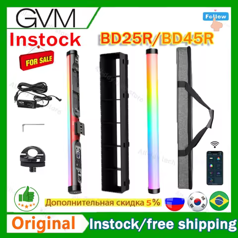 ..GVM BD25R RGB & Bi-color Colorful Tube light handheld portable stick light film and television gra