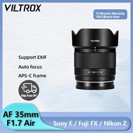 Viltrox AF 35mm F1.7 25mm F1.7 Air APS-C Auto Focus Camera Lens large aperture Portrait for E X Z