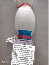 Jaring Ikan arida 0.30 100md/100yds ukuran tinggal pilih 1¾-6 inchi jaring arida pukat ikan jaring ikan laut jaring arida