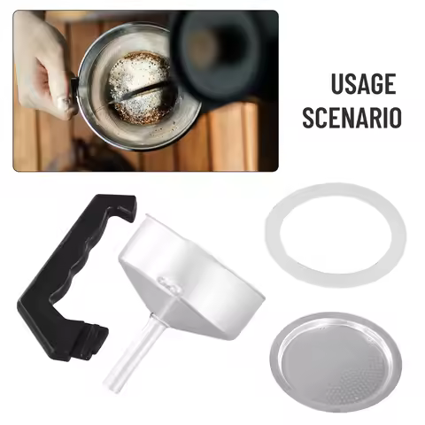 1/3/6/9/12Cups Espresso Coffee Moka Pot Rubber Ring Handle Gasket Funnel Filter For Cups Moka Pot Es