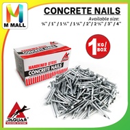 M MALL [1KG/BOX] 3/4" 1" 1-1/4" 1.5" 2" 2.5" 3" 4"JAGUAR Hardened Steel CONCRETE NAILS /Paku Batu/ P