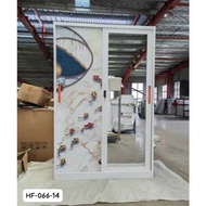 Lemari Pakaian Besi 2 Pintu Sliding