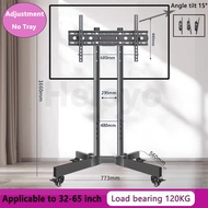 Tv Bracket Mobile Tv Stand 55 Inch Heavy Duty Adjustable Angle Height Universal Cart Trolley Portabl