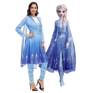 Halloween Frozen cosplay Adult Elsa Frozen Princess Dress Elsa Full Dress Anna Costume [Lyf]